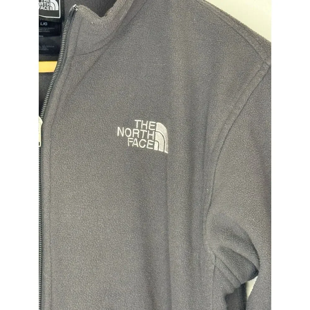 The North Face Mens Fleece Jacket Full Zip Dark Grey Charcoal Large